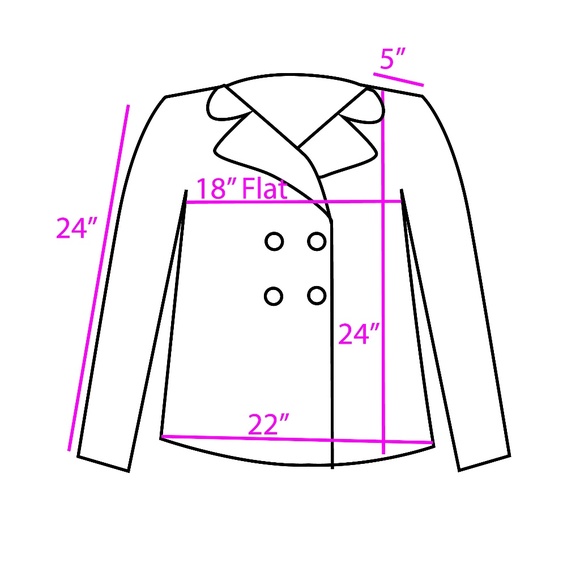 Pink Banana Republic Pea Coat Women’s - Picture 7 of 7